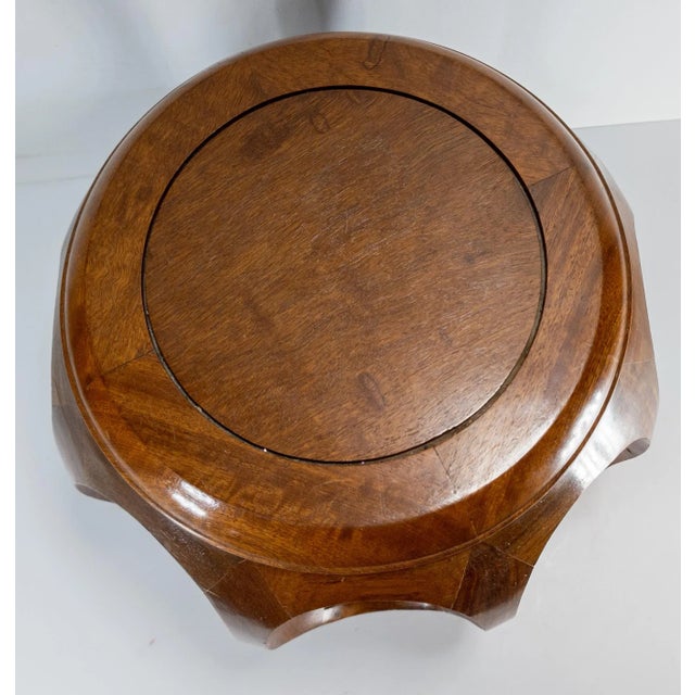 Mid-Century Asian Modern Chinoiserie Rosewood Stool For Sale - Image 4 of 8