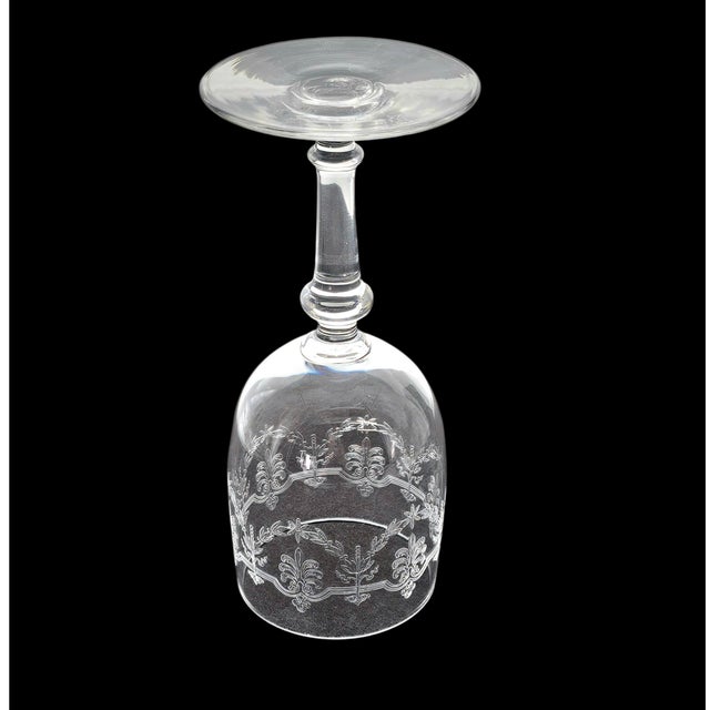 Baccarat Beauharnais Wheel-Engraved Crystal Claret Glass For Sale - Image 11 of 12