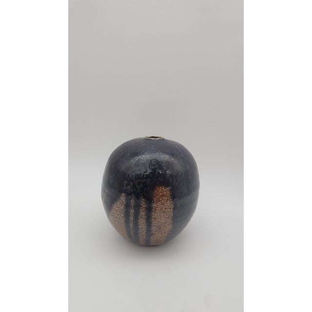 Mid 20th Century Studio Pottery Drip Glaze Weed Pot For Sale - Image 11 of 14