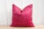 Magenta Ayni Antique Mashru Tribal Square Pillow For Sale - Image 8 of 8