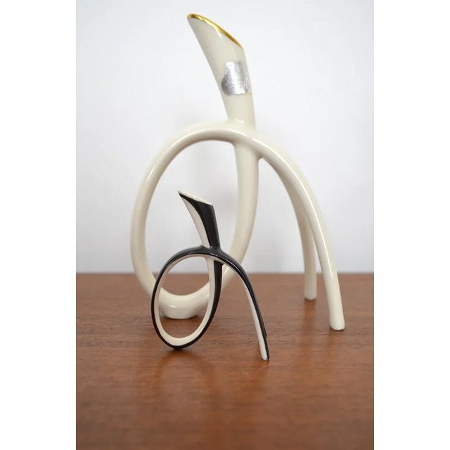 Mid-Century Porcelain Vases from Lindner, 1950s, Set of 2 For Sale - Image 6 of 6