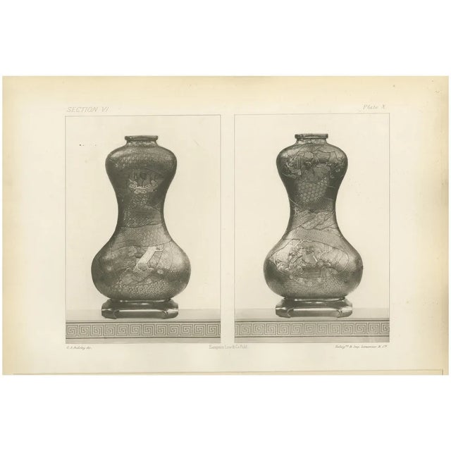 Ornamental Vases with Narrative Heliograph, 1884, Paper For Sale