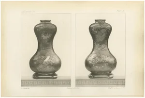 Ornamental Vases with Narrative Heliograph, 1884, Paper
