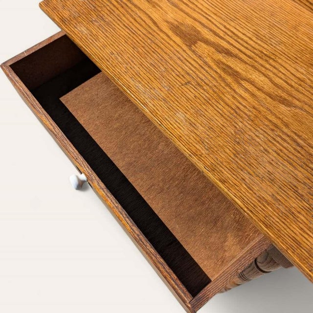 Traditional Antique Oak Washstand With Drawer, Shelf and Towel Rail, 19th Century For Sale - Image 3 of 17
