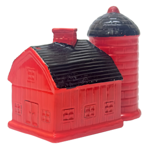 Vintage Red Barn & Silo Salt & Pepper Shakers