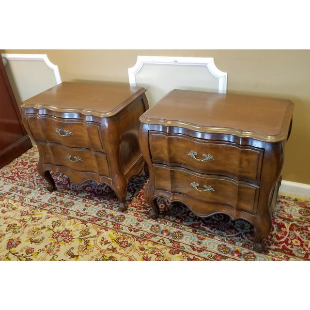 Pair White Furniture Company Fruitwood French Provincial ...