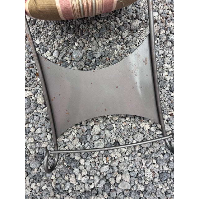 1970s Wrought Iron Bar Stools For Sale In Chicago - Image 6 of 7