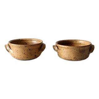 Vintage Studio Pottery Bowls Pair For Sale