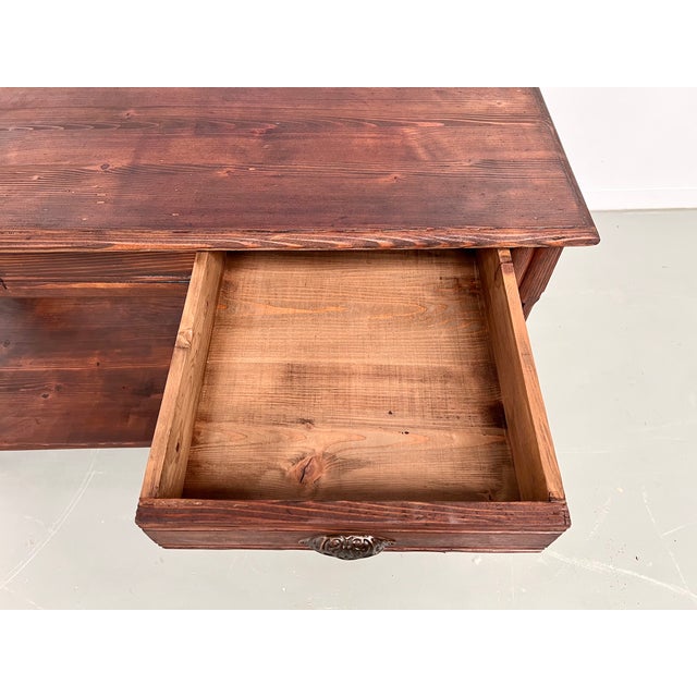 Small Pine Drapery Table, 1950s For Sale - Image 15 of 18