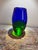 Glass 1980s Michael Scheiner for Dansk Postmodern Cobalt Blue & Green Art Glass Vase For Sale - Image 7 of 7