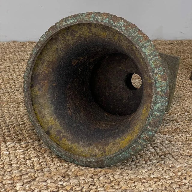 Pair 19th Century French Neoclassical Cast Iron Garden Vases ~ Jardinieres For Sale - Image 11 of 13