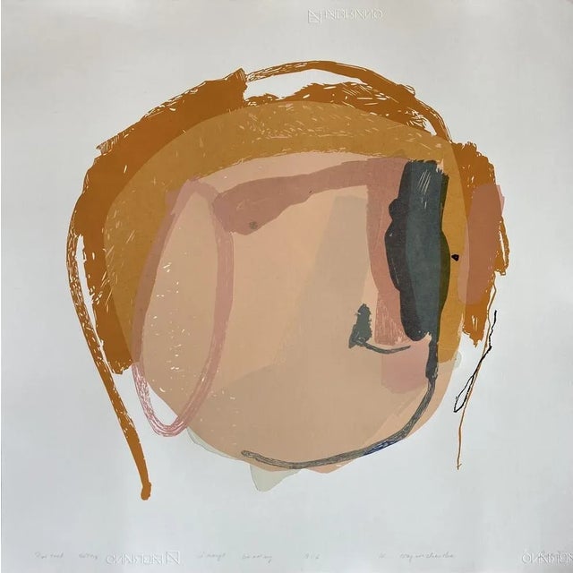 Kinga Wojciechowska, Yellow Portrait, Linocut, 2023 For Sale - Image 6 of 6