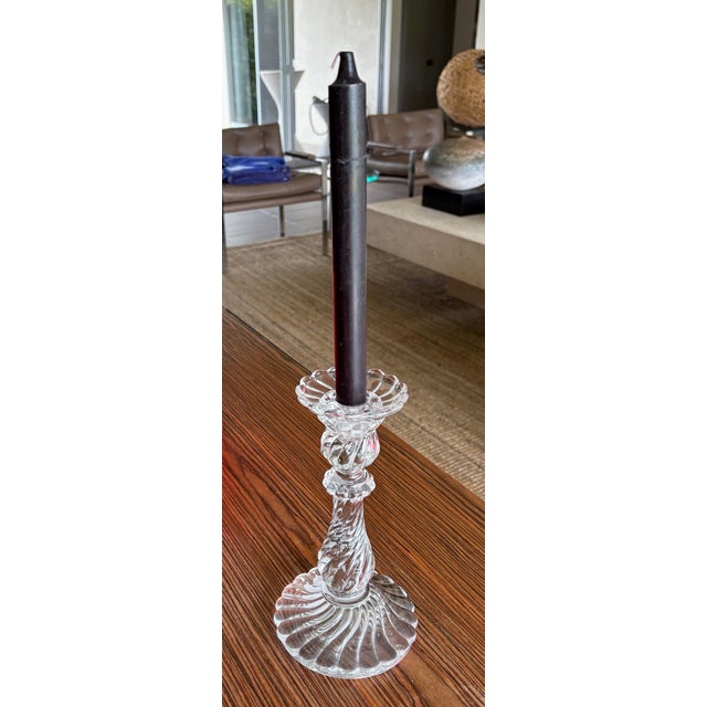 Glass Baccarat Candlestick For Sale - Image 7 of 7