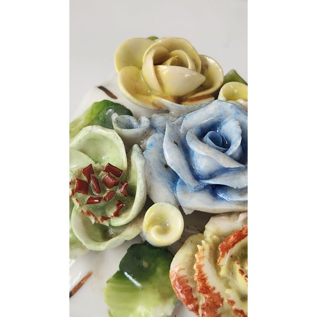 Mid-Century European Porcelain Floral Encrusted Trinket Box, K&o Mark, Circa 1960s For Sale - Image 4 of 16