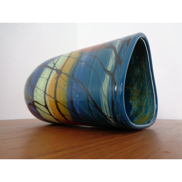 Glass Large Italian Murano Glass Vase, 1960s For Sale - Image 7 of 14