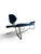 A striking pair of glamorous bolster benches featuring sumptuous cobalt blue velvet upholstery paired with sleek polished...