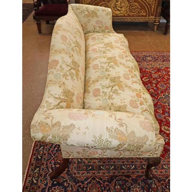 1980s Kittinger Colonial Williamsburg Cw-174 Chippendale Scalamandre Fabric Sofa For Sale - Image 10 of 15