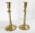 18th Century Pair of English Brass Queen Anne Candlesticks With Petal Base For Sale - Image 4 of 13