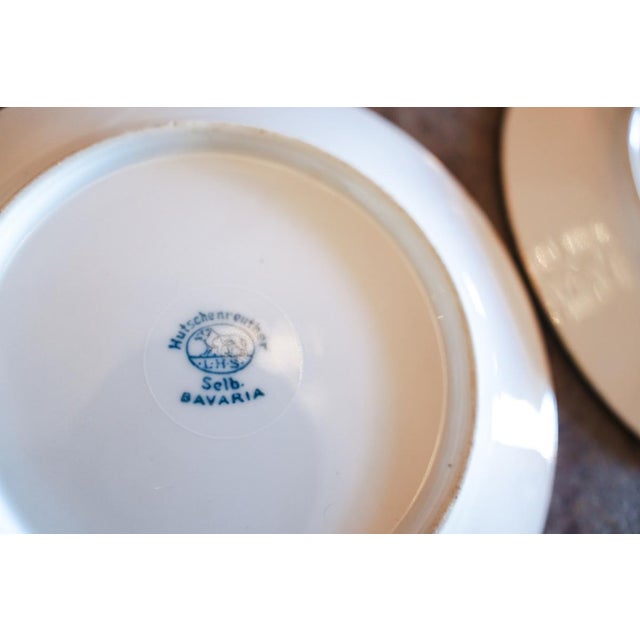 Ceramic Antique Hutschenreuther Selb LHS Bavaria Gold Crest Salad Plates - Set of 4 For Sale - Image 7 of 15