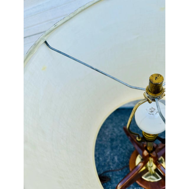 Brown Adrian Pearsall Style Teak Lamp For Sale - Image 8 of 11