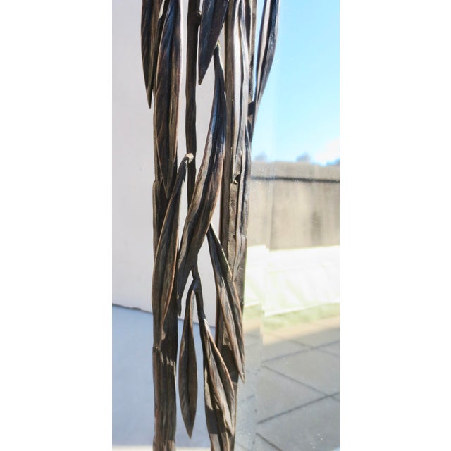 Antique French Iron Art Deco Table Mirror Circa 1920s For Sale - Image 4 of 17