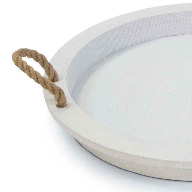 Regina Andrew Aegean Serving Tray in White For Sale In Detroit - Image 6 of 7