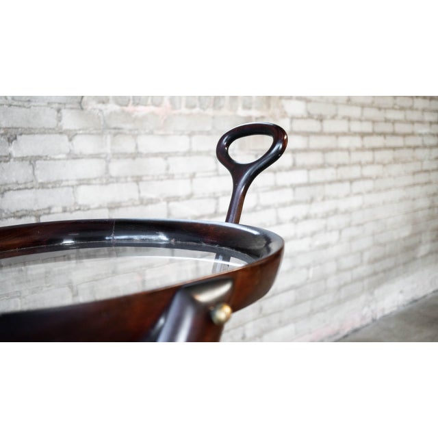 Wood Vintage Serving Trolley by Aldo Tura, C. 1980s For Sale - Image 7 of 18