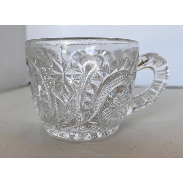 Mid-Century L.E. Smith Glass Company Pinwheel and Stars punch glasses. Set of 18. Discontinued pattern. The cups measure...