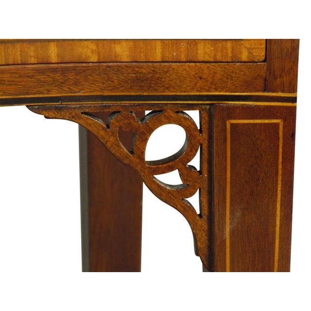 Brown Early 20th Century Georgian Style Inlaid Server by Baker For Sale - Image 8 of 13