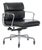 Eames for Herman Miller Black Leather Desk Chair Soft Pad 2000s For Sale