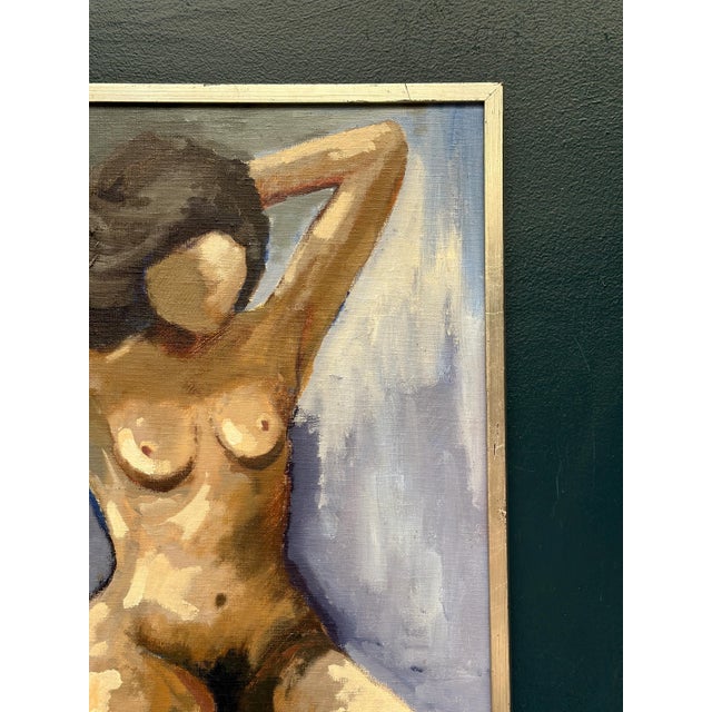 Sven Erik Lund, Model on Chair, Nude, 1950s, Oil on Canvas, Framed For Sale - Image 6 of 18