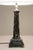 A sophisticated and elegant Black & Gold "Portoro" Marble & Brass Art Deco revival Obelisk Column table lamp designed and...