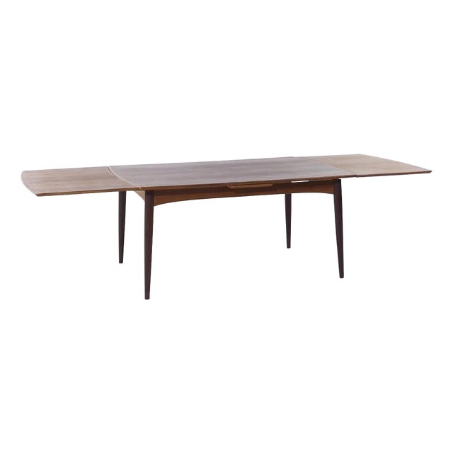Gudme Møbelfabrik Mid Century Danish Teak Hidden Leaf Expanding Dining Table For Sale