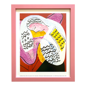 Henri Matisse Vintage 1992 Museum of Modern Art Framed Offset Lithograph Print " the Dream " 1939-40