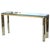 Transparent Mastercraft Brass and Glass Console Sofa Table For Sale - Image 8 of 8
