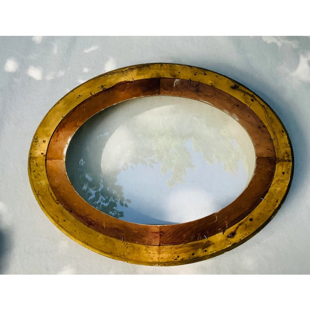 Magnificent French Empire Style Gilt Wood Oval Shadowbox Portrait Frame - The Shabbiest of Chic Elegance For Sale - Image 11 of 12