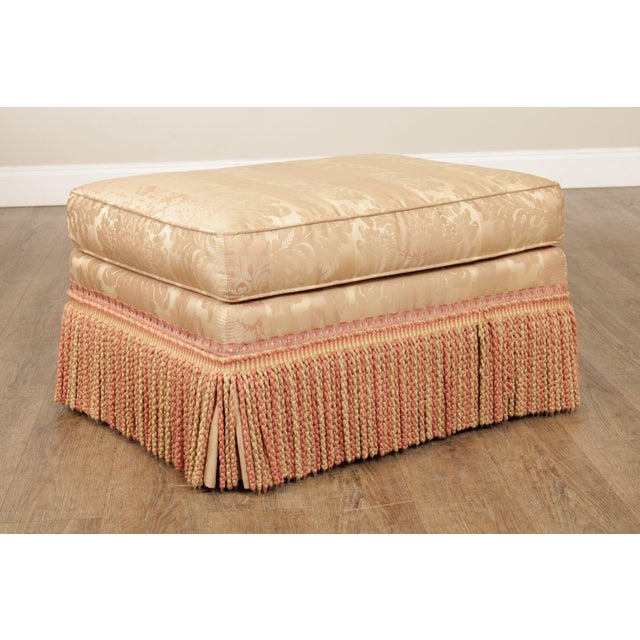 Beige Century Furniture Pair of Fringed Ottomans For Sale - Image 8 of 12