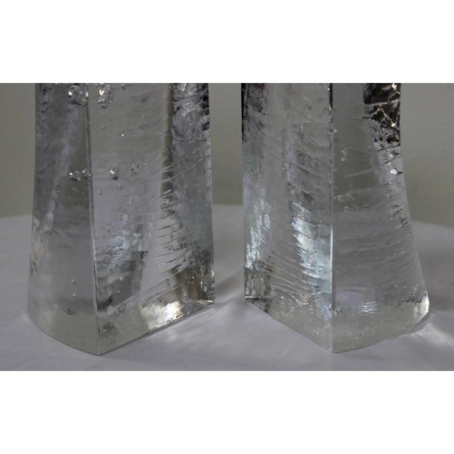 Large Kosta Boda Glass Candle Holders For Sale In New York - Image 6 of 9