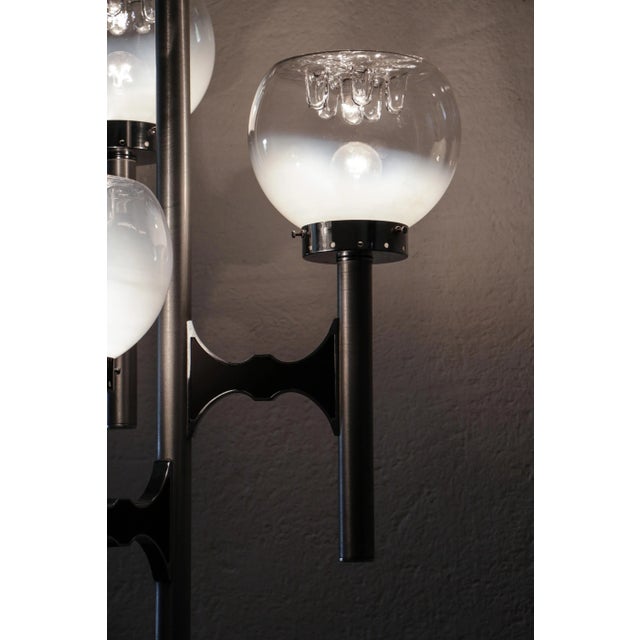 Italian 3-Light Floor Lamp by Gaetano Sciolari for Mazzega, 1970s For Sale - Image 11 of 18