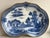 Antique 18th Century George III Pearlware Blue & White Kidney Shaped Dish in the Chinese Boy and Buffalo Pattern For Sale - Image 4 of 10
