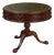English Leather Top Georgian Style Mahogany Drum Table With Ball & Claw Feet For Sale