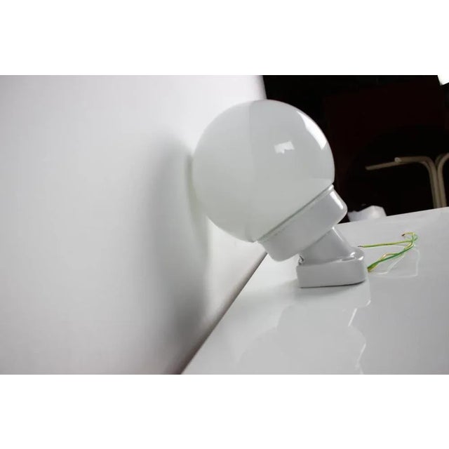 Porcelain and Glass Wall Lamp, Czechoslovakia, 1960s For Sale - Image 4 of 12