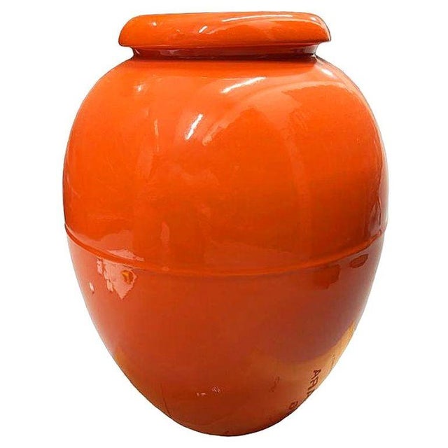 Art Deco Era ceramic oil jar/Pottery Vase by Bauer Pottery exemplifies the bold color and timeless design that made the...