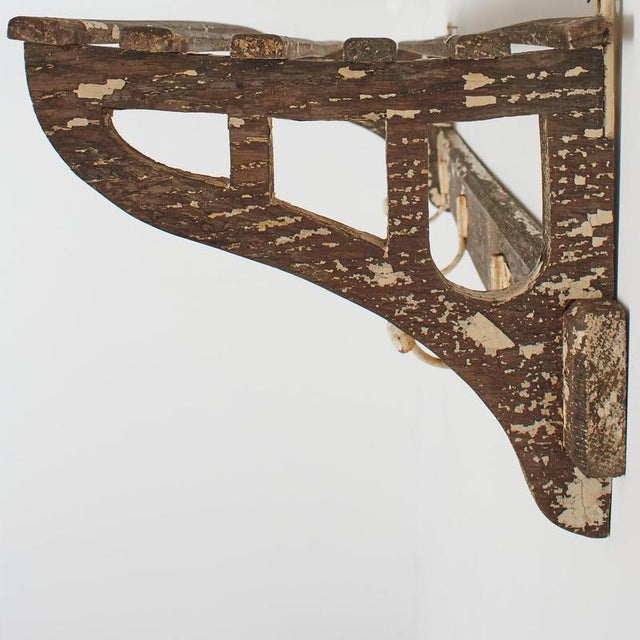 1950s Vintage Wooden Luggage Wall Coat and Hat Rack, 1950s For Sale - Image 5 of 11