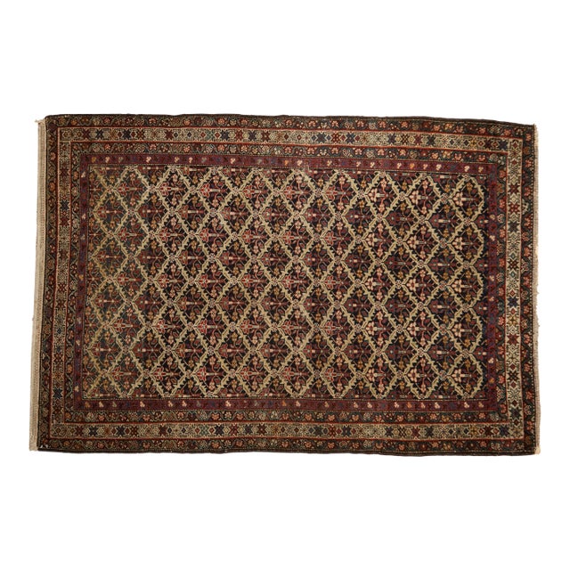 Antique Fine Malayer Rug - 3'11" x 5'11" For Sale