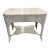 Early Heywood Wakefield Painted White Wicker Library Table For Sale