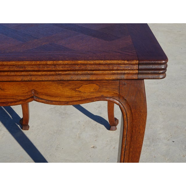 Louis XV Oak Folding Table, 1950s For Sale - Image 17 of 18