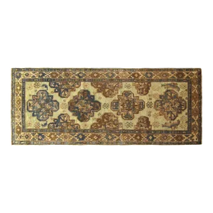 1910 Antique Persian Malayer Oriental Rug, in Runner Size, W/ Multiple Medallions