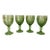 Fostoria Moonstone Green Water Glasses Set 8 For Sale
