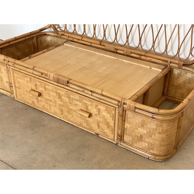 Wood Set of Bamboo Sofas, 1970 For Sale - Image 7 of 13